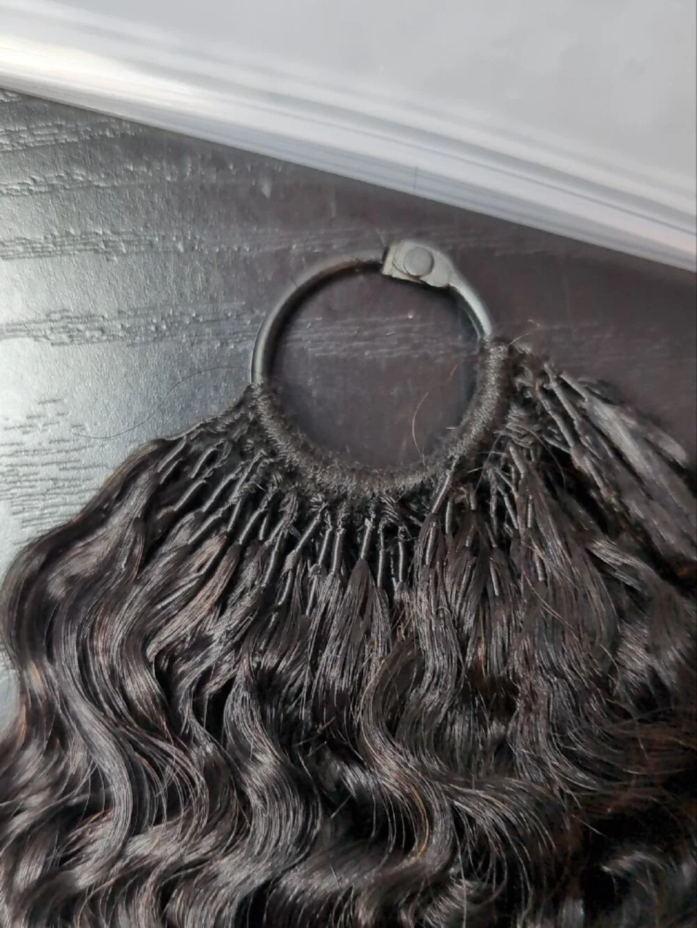 16 In 60 G 50 Strands Feather Crochet Human Hair 1B Natural Black Burmese